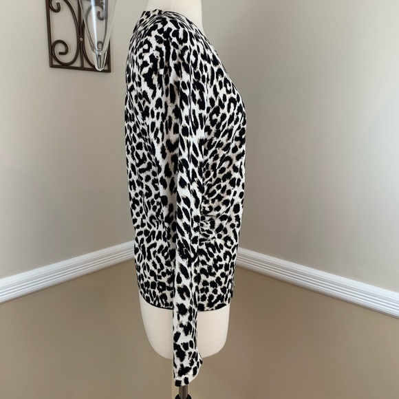 Ann Taylor Silk Cashmere Animal Cardigan Sweater - Picture 4 of 7
